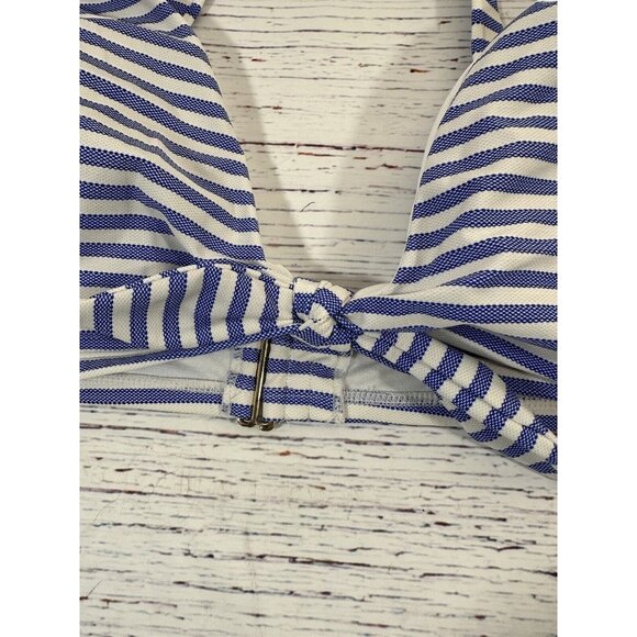NEW Time and Tru Bikini Womens Plus Size 3X Swim Top & Bottoms Set Blue Stripes - Picture 11 of 14